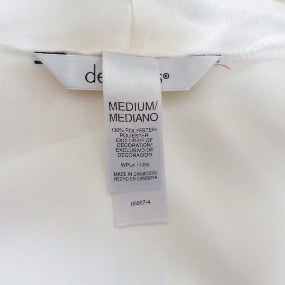 Vintage Embroidered Bridal White Sheer & Pleated Satin Nightgown Peignoir Set M - Picture 8 of 9